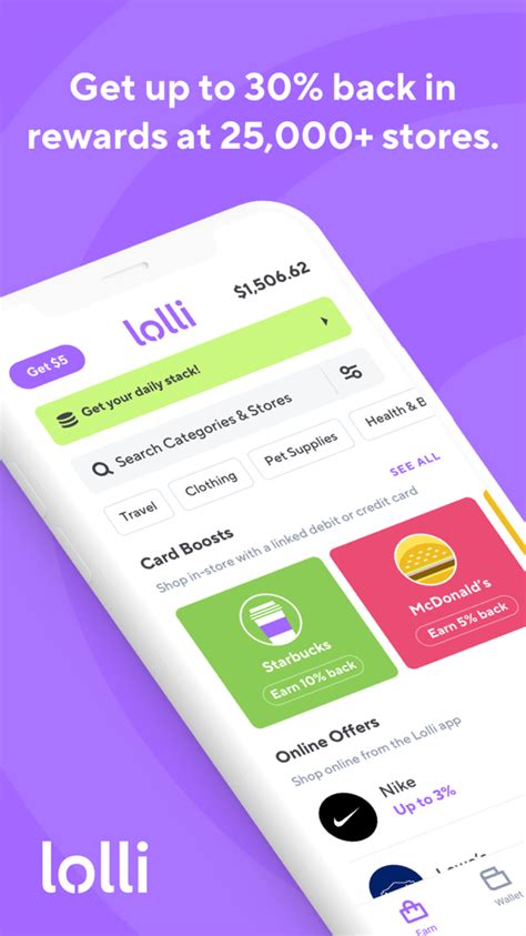 Lolli: Earn Cashback & Bitcoin 4+ .